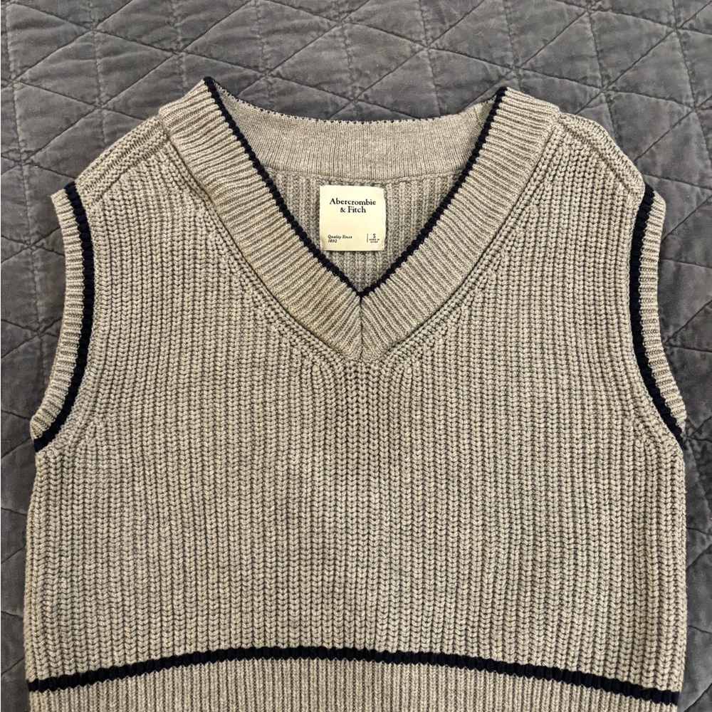 Abercrombie & Fitch Gray Sleeveless Sweater